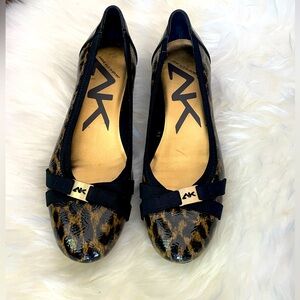 Anne Klein Sport Animal Print Ballerina Wedge size 8 1/2